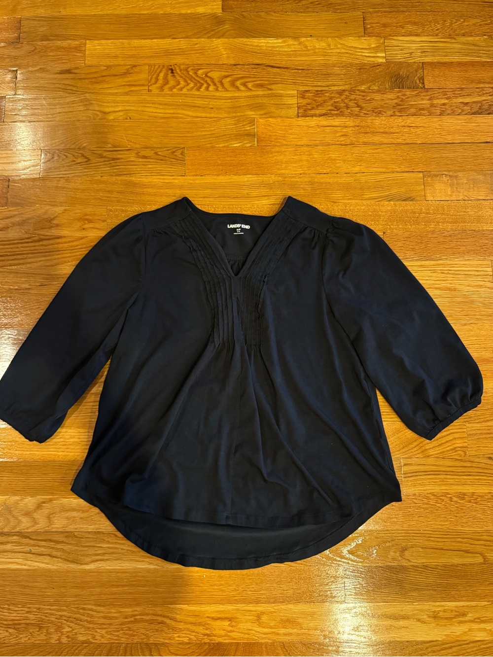 Lands” End Black Shirt Size Medium Petite